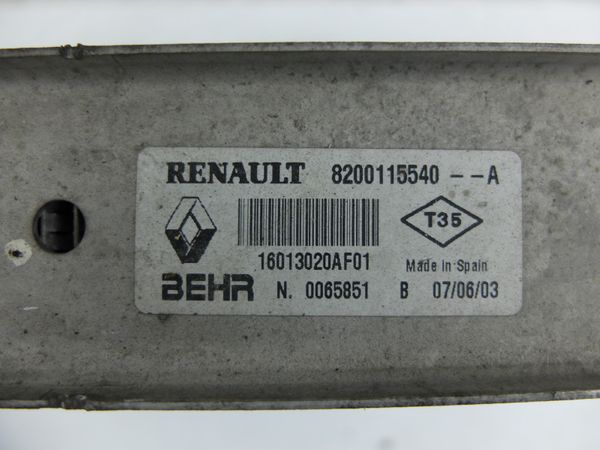 Refroidisseur Turbo   Renault 8200115540 16013020AF01 Behr