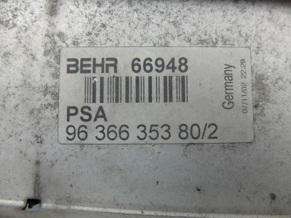 Refroidisseur Turbo   Citroen Peugeot 9636635380 66948 Behr 10924