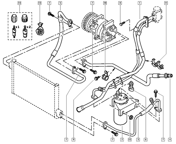 Tuyau De Climatisation Original Master II Movano Interstar 2.5 dCI 8200401711