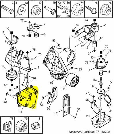 Support Moteur Nouvelle Original Citroen Peugeot 2.0 HDI 8v 1807T6 9628311880