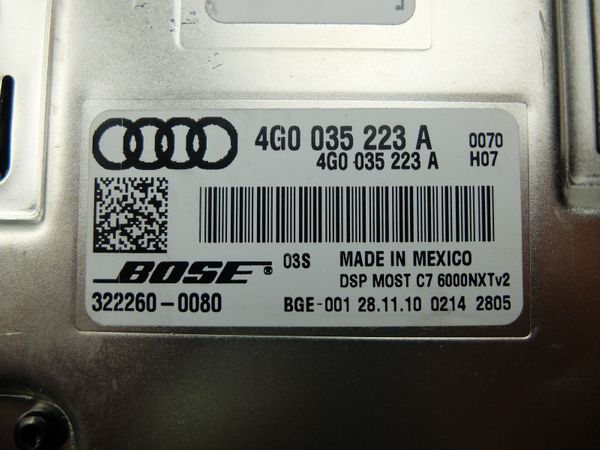 Amplificateur Audio  Audi 4G0035223A 322260-0080 BOSE
