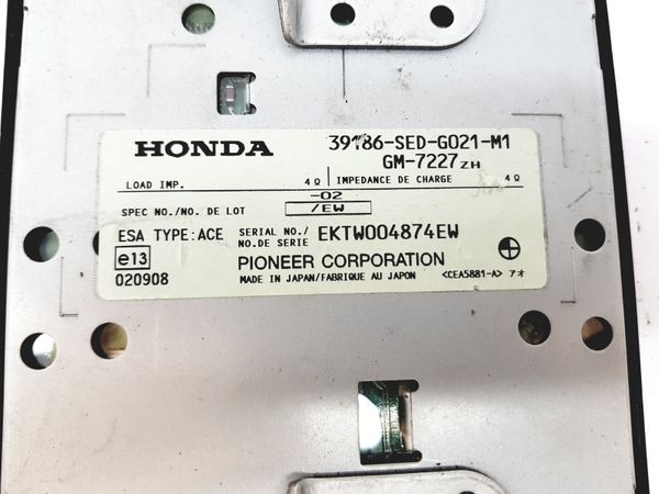 Amplificateur Audio 39186-SED-G021-M1 GM-7227  Honda
