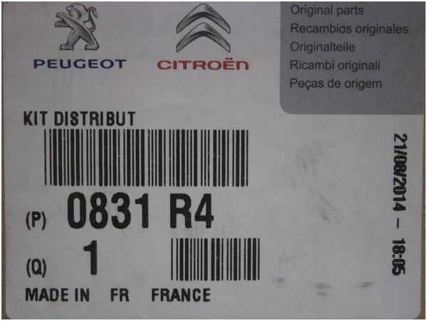 Kit De Courroie De Distribution Berlingo Partner Xsara Boxer 1.9D TD 0831R4