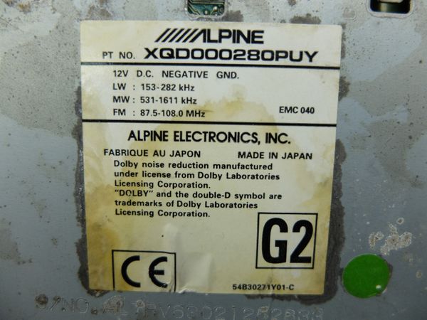 Radiocassette  Rover 75 XQD000280PUY Alpine